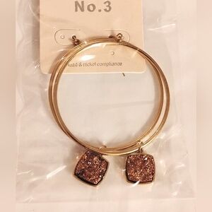 Elegant Gold-Tone Dangle Earrings